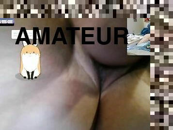 fitta-pussy, amatör, hardcore, par, bbw, fötter, pov, webbkamera, små-bröst