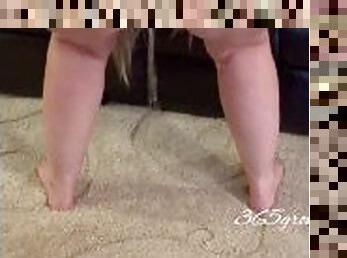 Naughty Piss On Carpet Babysitter Peeing On Floor in Living Room