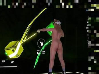 Naked Beat Saber ?????? Play Expert level with vibrator in pussy ???? Cha-Cha-Cha - Kaarija