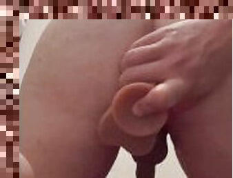 Big dildo fucks tranny's ass