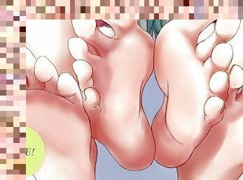 - The Final. Hinanawi Tenshi and Nishikigi Chisato tortures you - *Part:1/4* (Feet worship, Moaning,