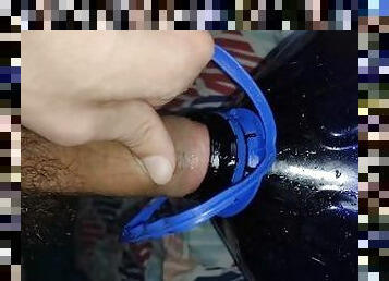 Pissing in a gallon for fun hairy man