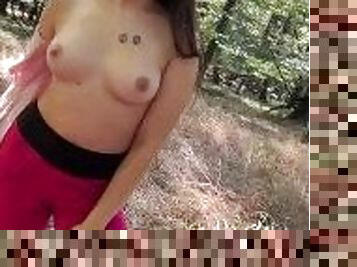 gros-nichons, masturbation, public, chatte-pussy, amateur, ados, décapage, naturel, mignonne, petite