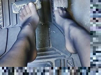 masturbation, public, amateur, jouet, black, pieds, point-de-vue, fétiche, solo, branlette-avec-les-pieds