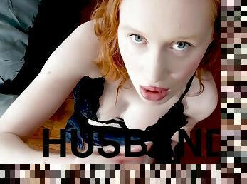 A Red-haired Woman With Big Milkings Pleases Her Husband With A Blowjo