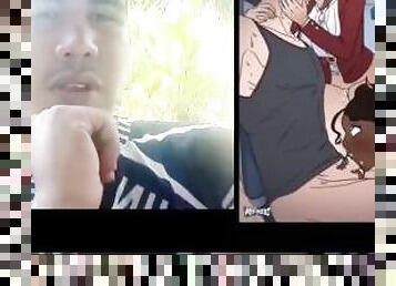 2 very horny girls fuck a boy with a big cock on the hentai train (Reaction)