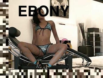 Petite Ebony Teen Skin Diamond Sexy Fishnet