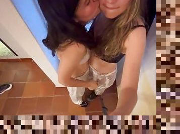 masturbation, amateur, babes, lesbienne, ados, maison, couple, réalité