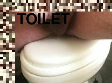 Masturbating in the bathroom on the toilet
