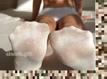 socks compilation - sweaty little feet with dirty socks