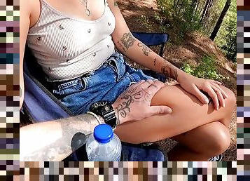 My stepsister sucked me off and let me fuck her ass in the mountains