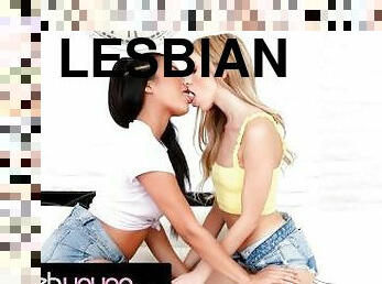 Horny Lesbian Makes Her Straight Bestie Khloe Kapri's Pussy Cream With Amazing Strap-On Sex