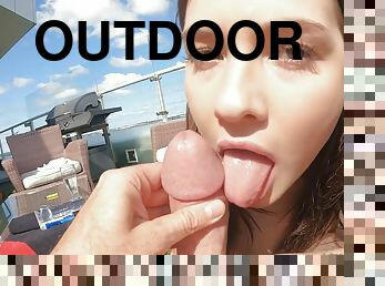 Pov Outdoor Blowjob From Gorgeous Spinner Model Matty Mila Perez Cum Loving Girl