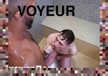 ShowerBait Voyeur shower fuck with huge black cock