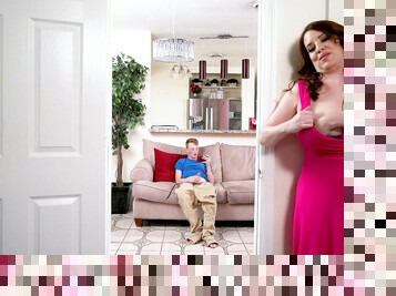 Cheating redhead housewife Maggie Green wants to ride a younger dick