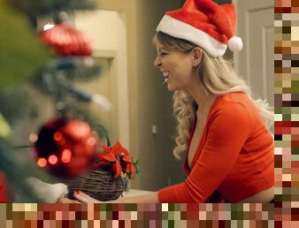 Naughty Santa gets to bang Alex Blake and Cherie Deville together