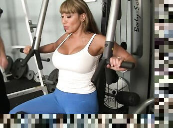 Horny and fit mature Ava Devine gets fucked hard in the gym